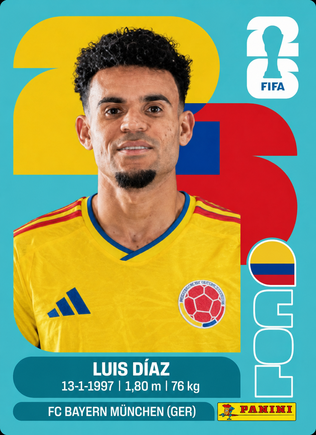 COLÔMBIA | Figurinhas da Copa 2026 | Avulsas