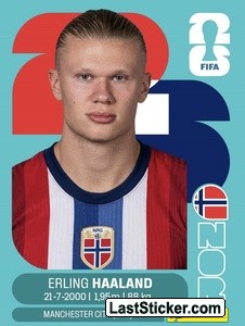 ERLING HALLAND | Figurinhas da Copa 2026 | Avulsas